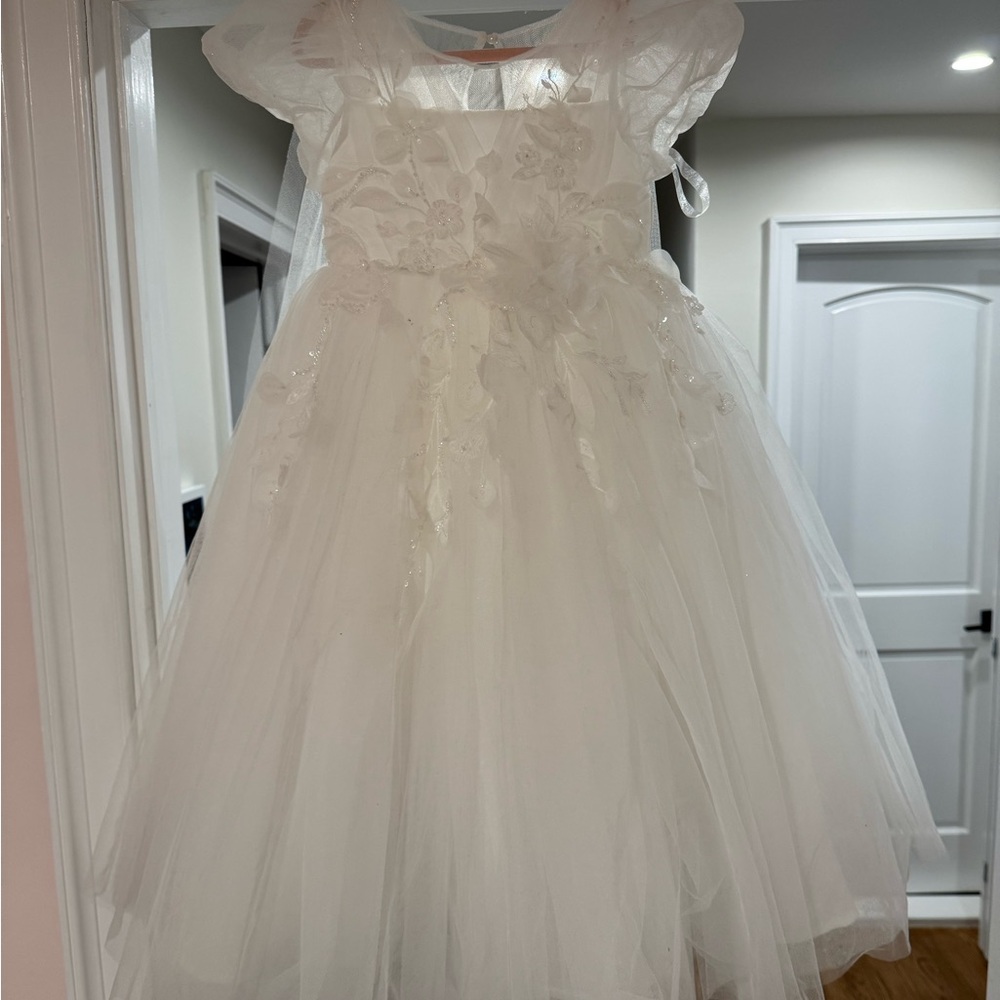 Elegant White Kids Dress